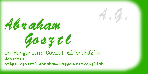 abraham gosztl business card